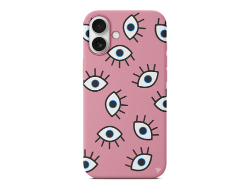 Random Eyes Lansman Model İçi Kadife Silikon Telefon Kılıfı – Plus Serisine Özel