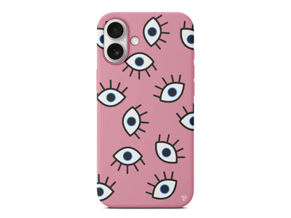 Random Eyes Lansman Model İçi Kadife Silikon Telefon Kılıfı