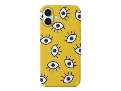 Random Eyes Lansman Model İçi Kadife Silikon Telefon Kılıfı – Plus Serisine Özel