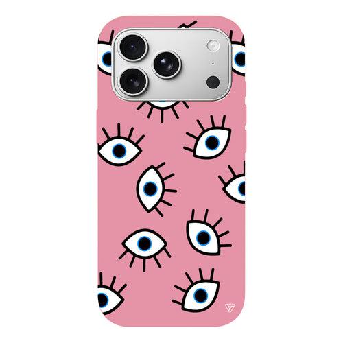 Random Eyes Lansman Model İçi Kadife Silikon Telefon Kılıfı