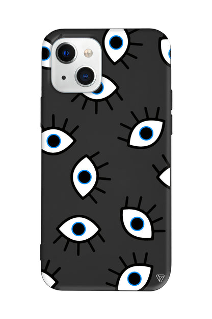 Random Eyes Lansman Model İçi Kadife Silikon Telefon Kılıfı – Plus Serisine Özel