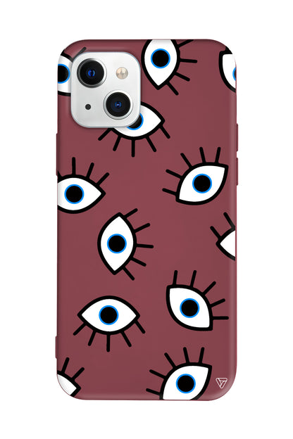 Random Eyes Lansman Model İçi Kadife Silikon Telefon Kılıfı – Plus Serisine Özel