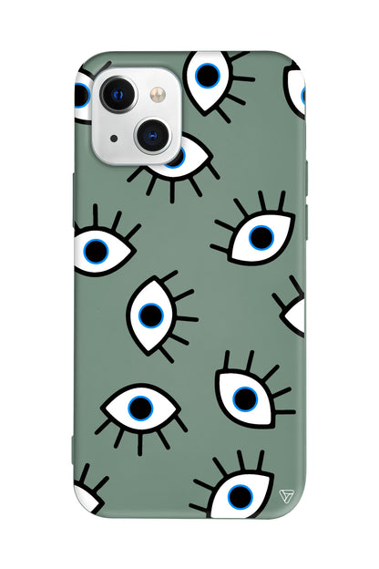 Random Eyes Lansman Model İçi Kadife Silikon Telefon Kılıfı – Plus Serisine Özel