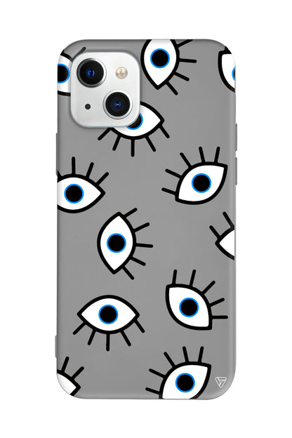 Random Eyes Lansman Model İçi Kadife Silikon Telefon Kılıfı – Plus Serisine Özel