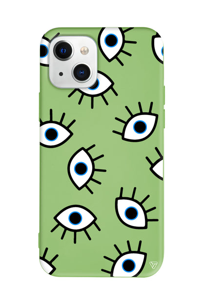 Random Eyes Lansman Model İçi Kadife Silikon Telefon Kılıfı – Plus Serisine Özel