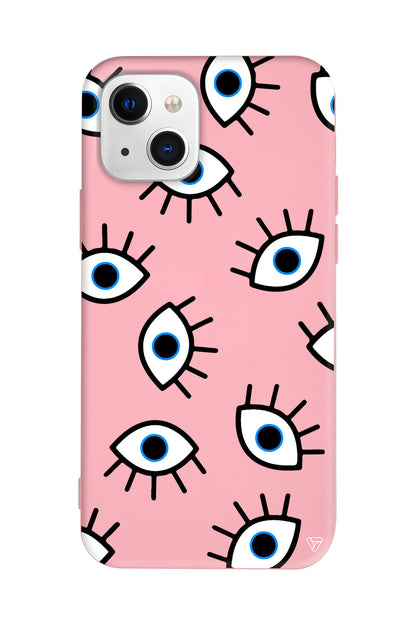 Random Eyes Lansman Model İçi Kadife Silikon Telefon Kılıfı