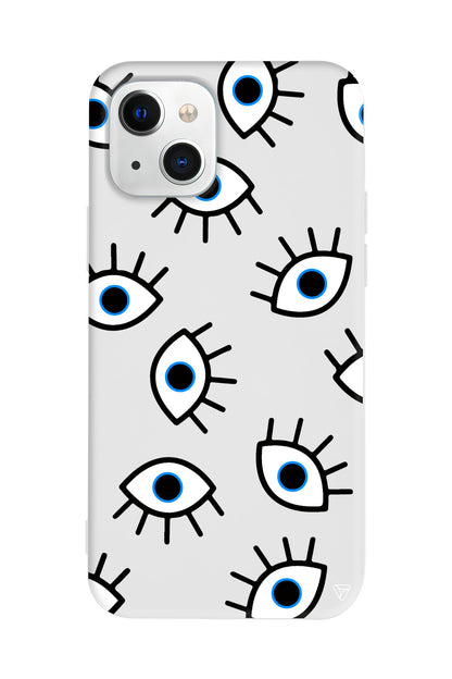 Random Eyes Lansman Model İçi Kadife Silikon Telefon Kılıfı – Plus Serisine Özel