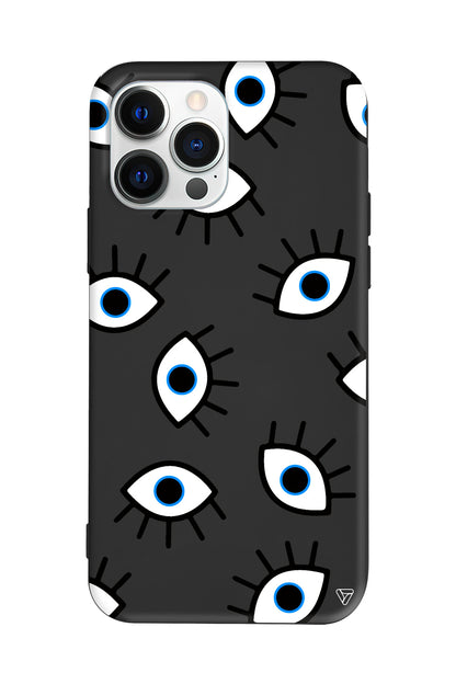 Random Eyes Lansman Model İçi Kadife Silikon Telefon Kılıfı