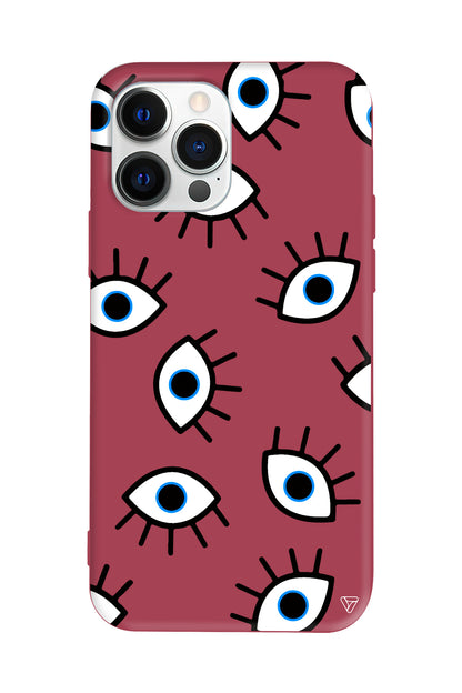 Random Eyes Lansman Model İçi Kadife Silikon Telefon Kılıfı