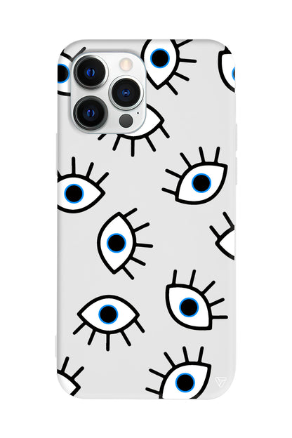 Random Eyes Lansman Model İçi Kadife Silikon Telefon Kılıfı