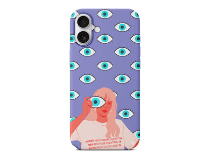 Büyük Gözlü Kız Lansman Model İçi Kadife Silikon Telefon Kılıfı – Plus Serisine Özel