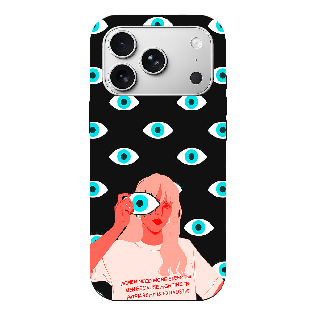 Büyük Gözlü Kız Lansman Model İçi Kadife Silikon Telefon Kılıfı