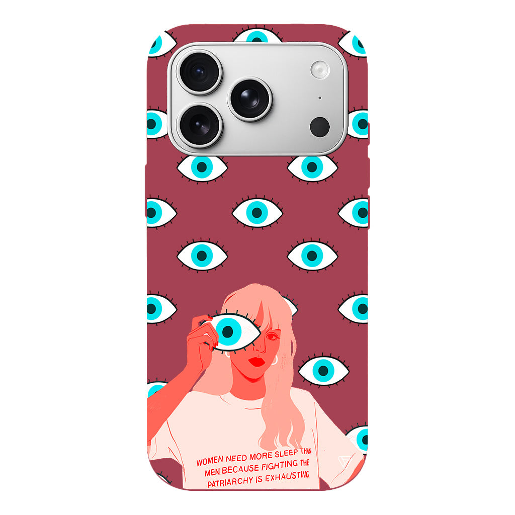 Büyük Gözlü Kız Lansman Model İçi Kadife Silikon Telefon Kılıfı