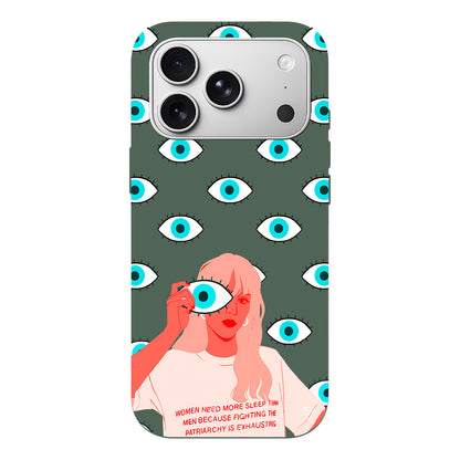 Büyük Gözlü Kız Lansman Model İçi Kadife Silikon Telefon Kılıfı