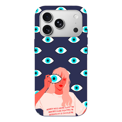 Büyük Gözlü Kız Lansman Model İçi Kadife Silikon Telefon Kılıfı