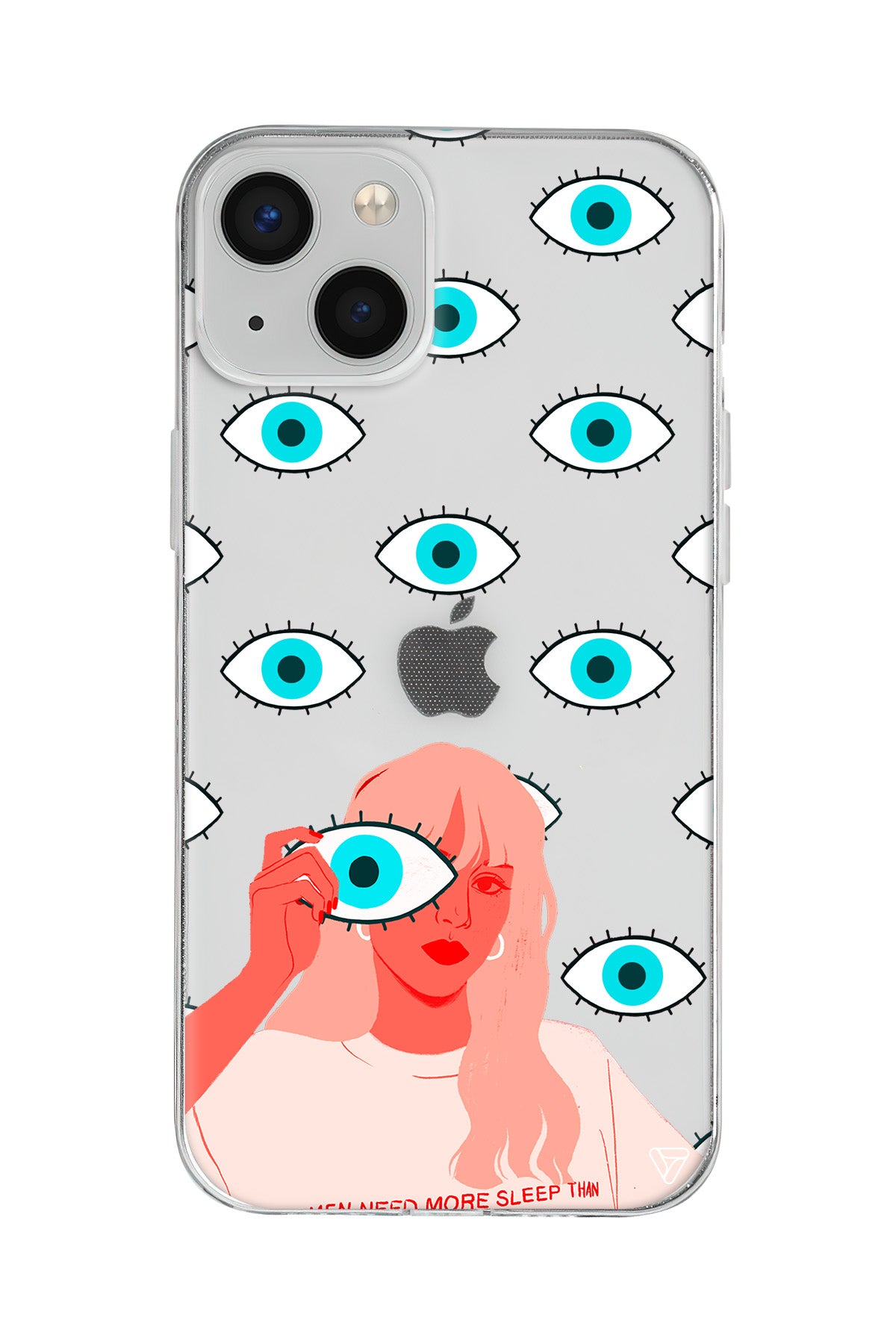 Büyük Gözlü Kız Lansman Model İçi Kadife Silikon Telefon Kılıfı – Plus Serisine Özel