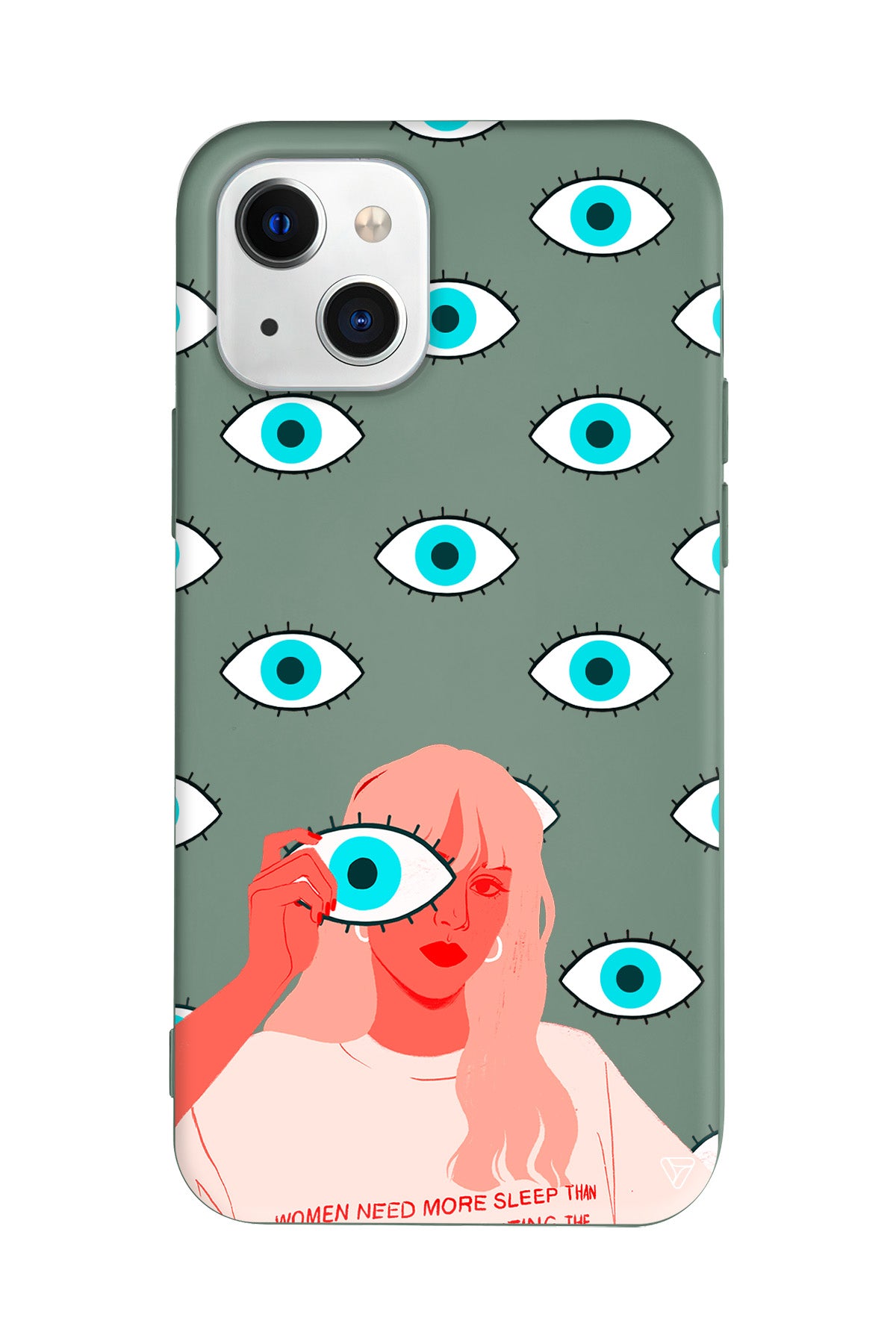 Büyük Gözlü Kız Lansman Model İçi Kadife Silikon Telefon Kılıfı – Plus Serisine Özel