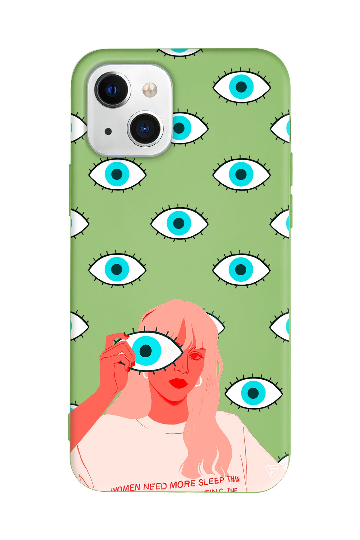 Büyük Gözlü Kız Lansman Model İçi Kadife Silikon Telefon Kılıfı – Plus Serisine Özel