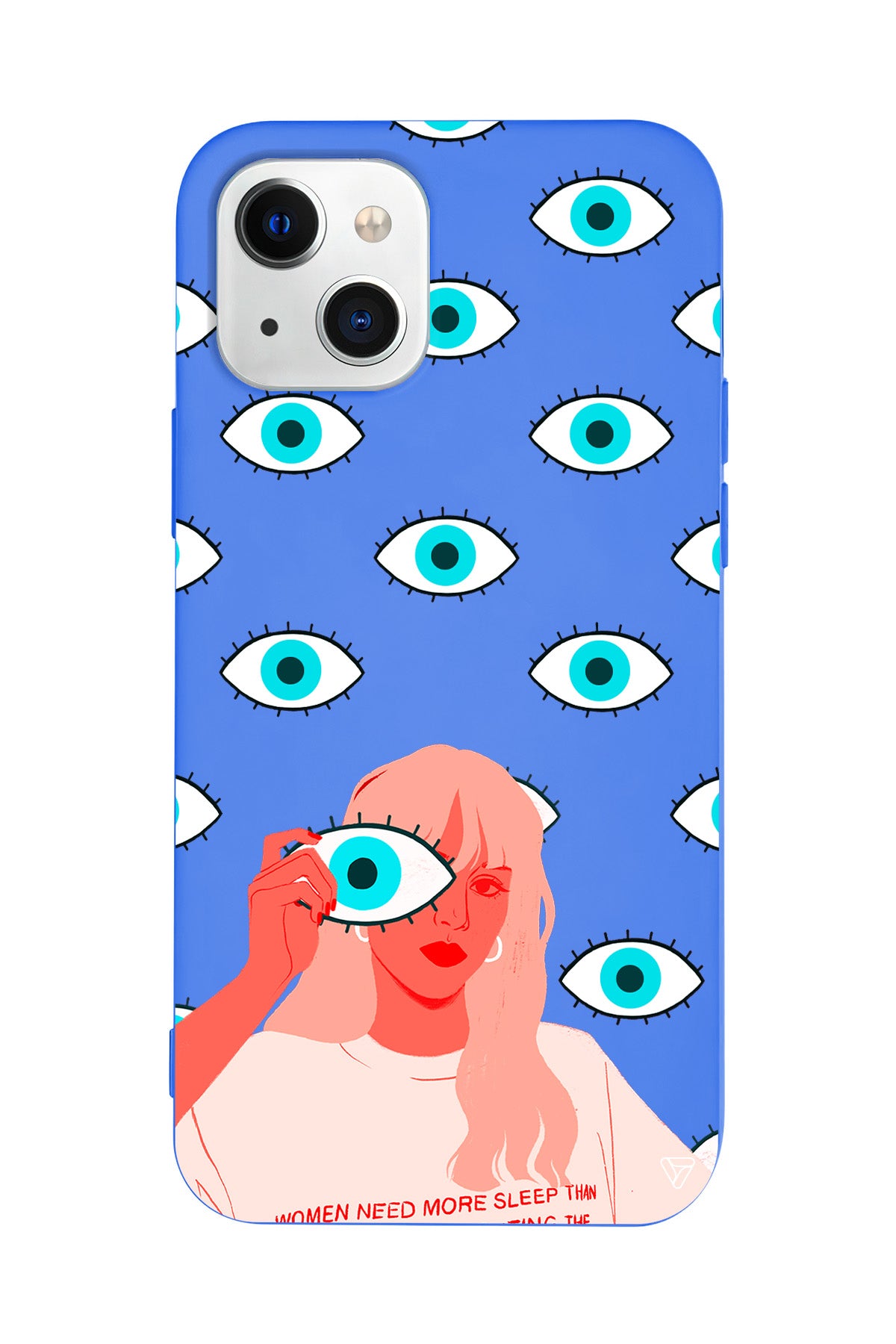 Büyük Gözlü Kız Lansman Model İçi Kadife Silikon Telefon Kılıfı – Plus Serisine Özel