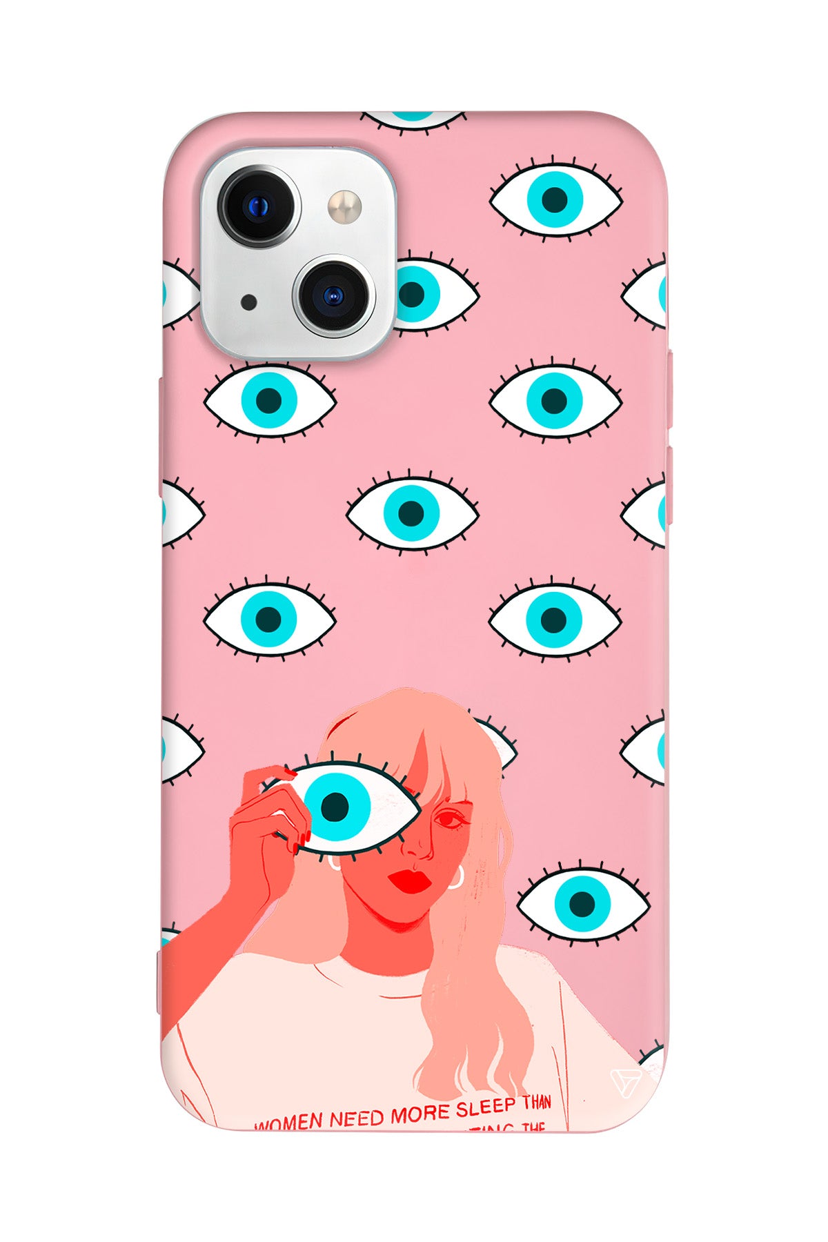 Büyük Gözlü Kız Lansman Model İçi Kadife Silikon Telefon Kılıfı – Plus Serisine Özel