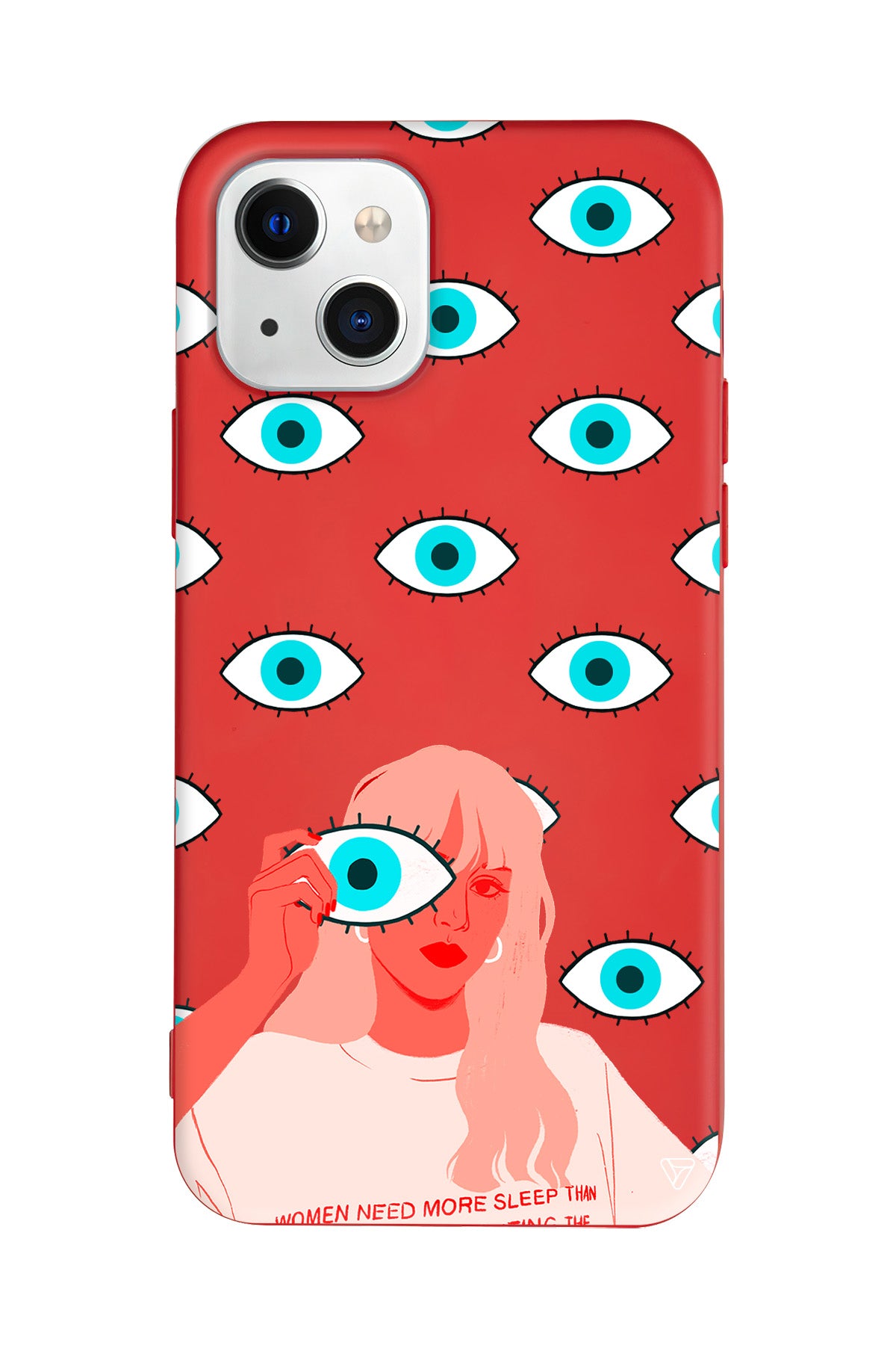 Büyük Gözlü Kız Lansman Model İçi Kadife Silikon Telefon Kılıfı – Plus Serisine Özel