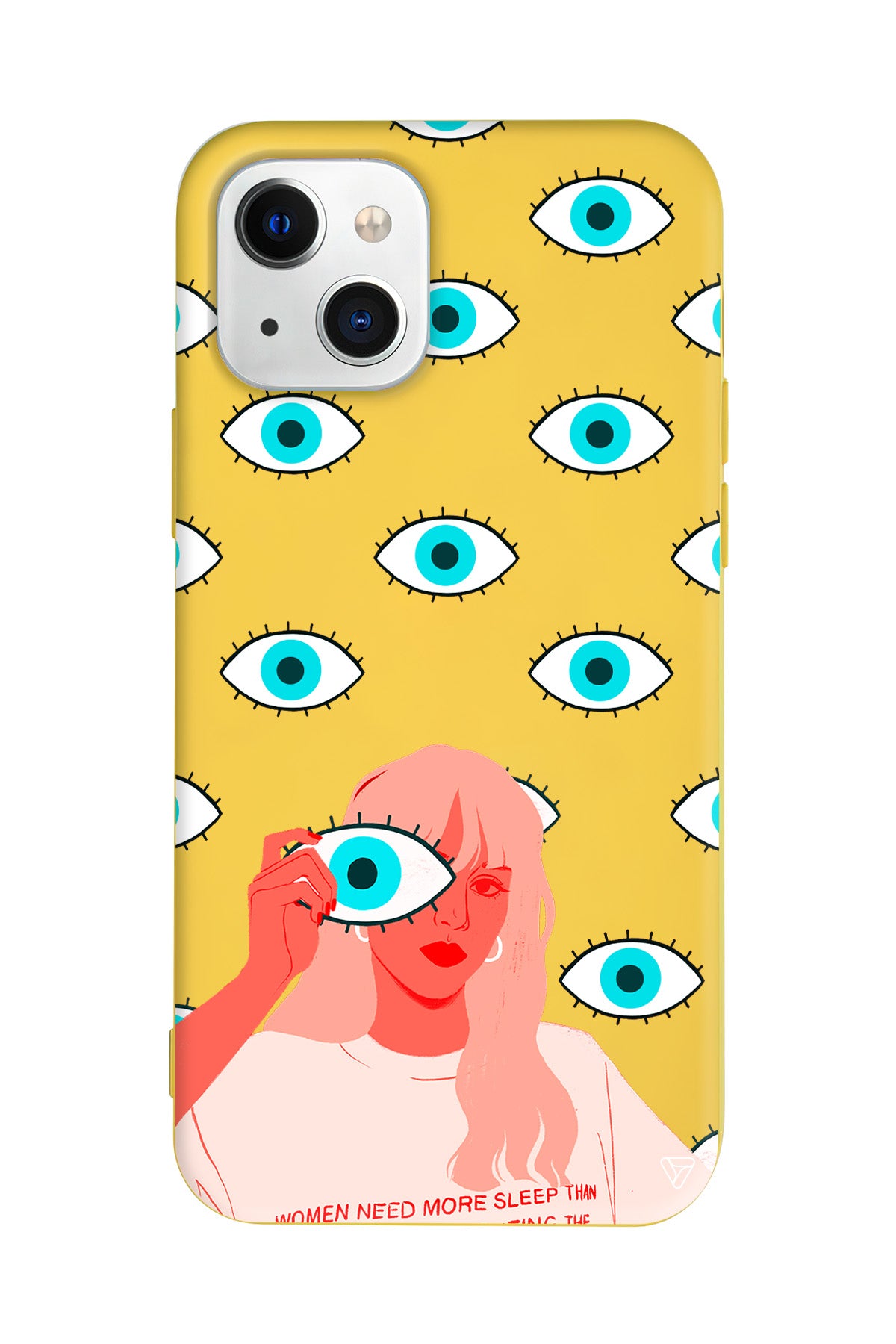 Büyük Gözlü Kız Lansman Model İçi Kadife Silikon Telefon Kılıfı – Plus Serisine Özel