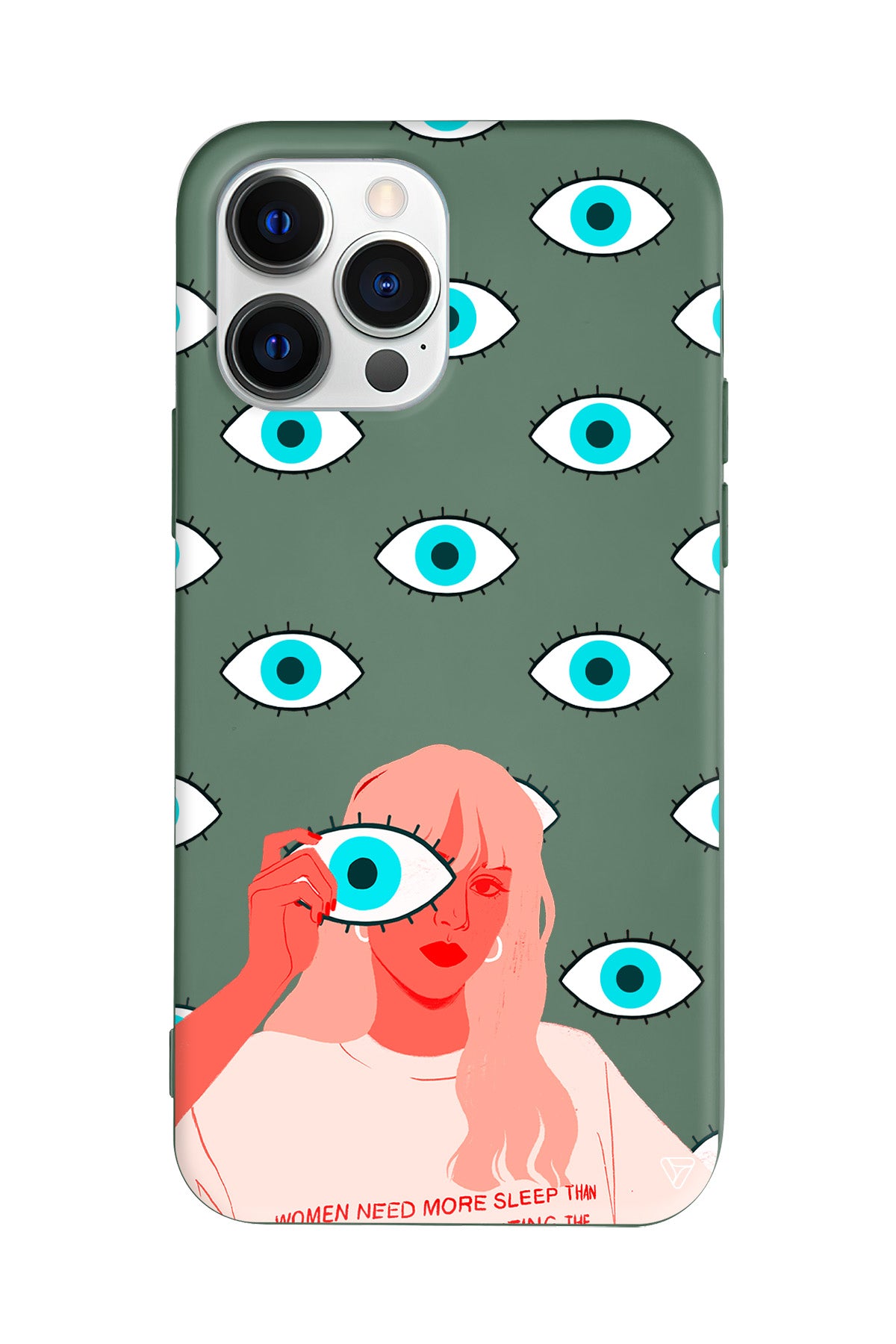 Büyük Gözlü Kız Lansman Model İçi Kadife Silikon Telefon Kılıfı