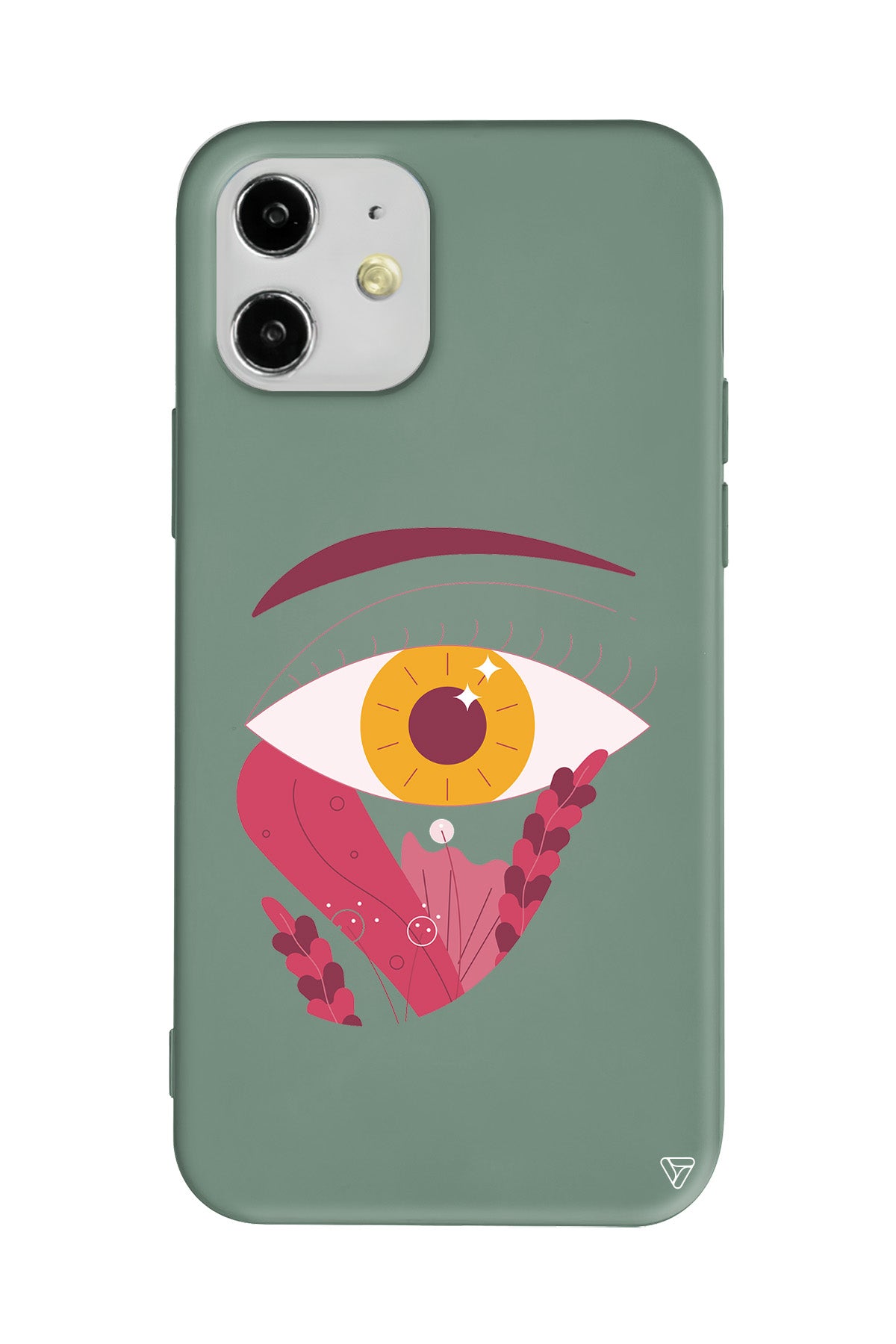 Sarı Göz Lansman Model İçi Kadife Silikon Telefon Kılıfı