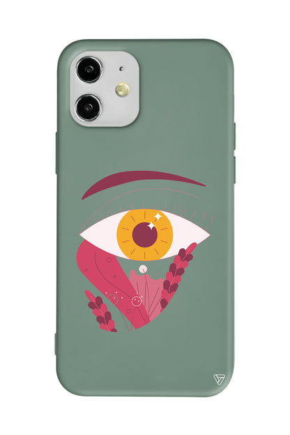 Sarı Göz Lansman Model İçi Kadife Silikon Telefon Kılıfı