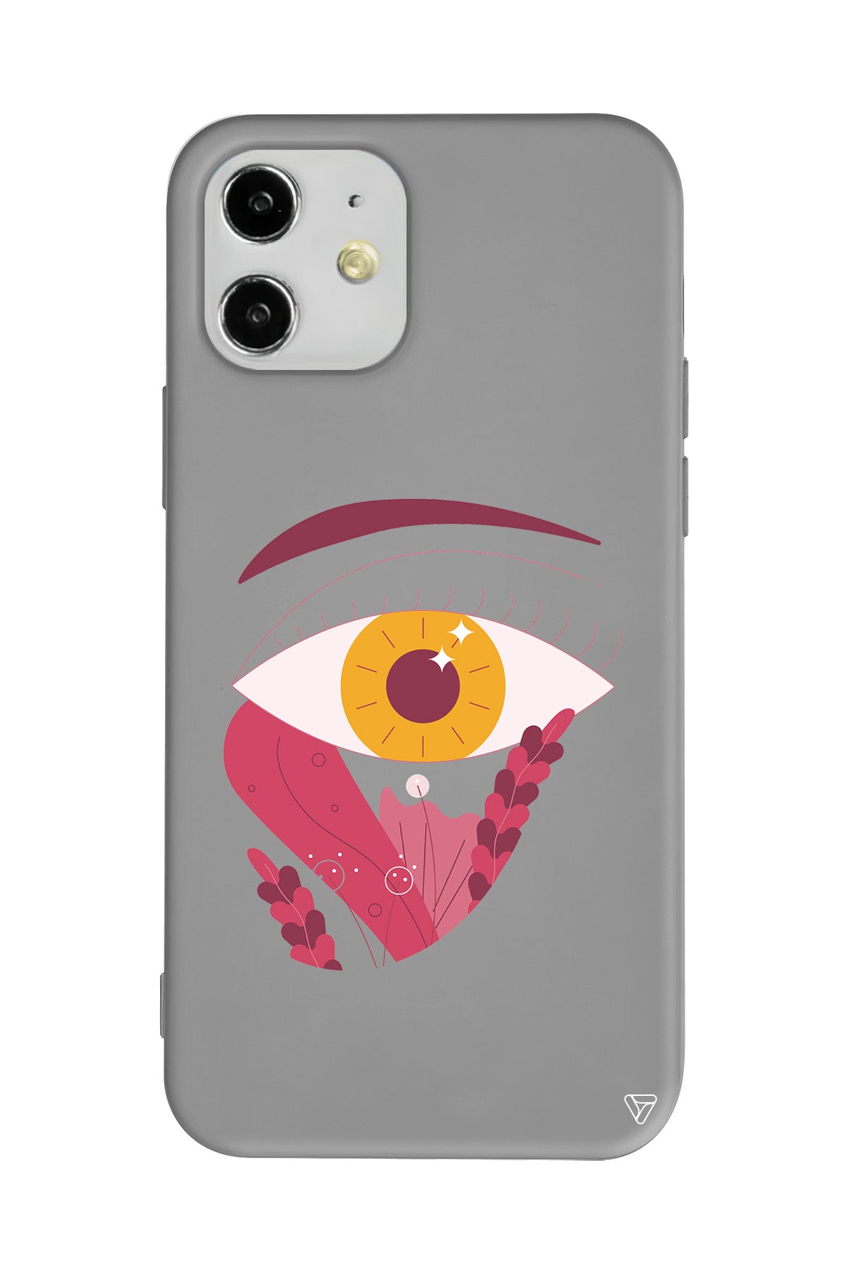 Sarı Göz Lansman Model İçi Kadife Silikon Telefon Kılıfı