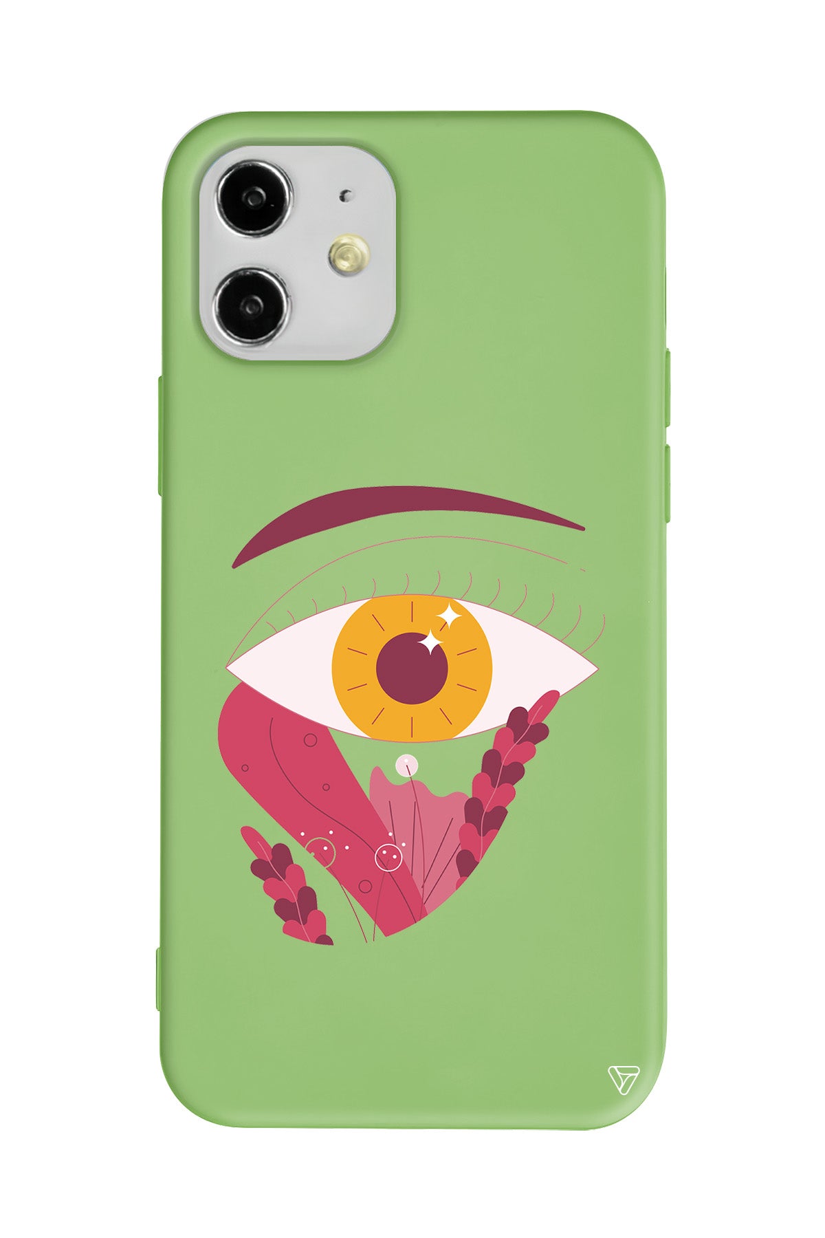 Sarı Göz Lansman Model İçi Kadife Silikon Telefon Kılıfı