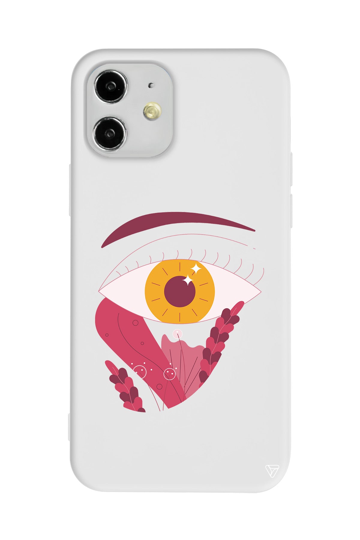 Sarı Göz Lansman Model İçi Kadife Silikon Telefon Kılıfı