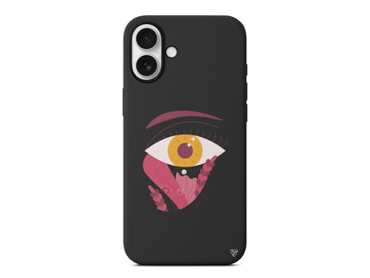 Sarı Göz Lansman Model İçi Kadife Silikon Telefon Kılıfı