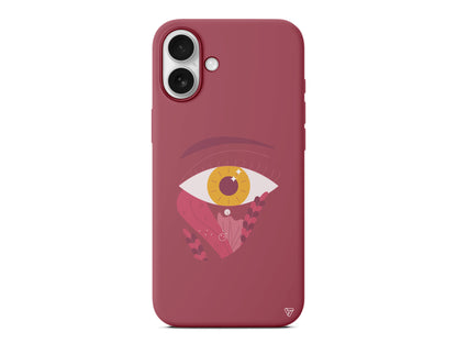 Sarı Göz Lansman Model İçi Kadife Silikon Telefon Kılıfı