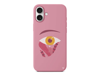 Sarı Göz Lansman Model İçi Kadife Silikon Telefon Kılıfı