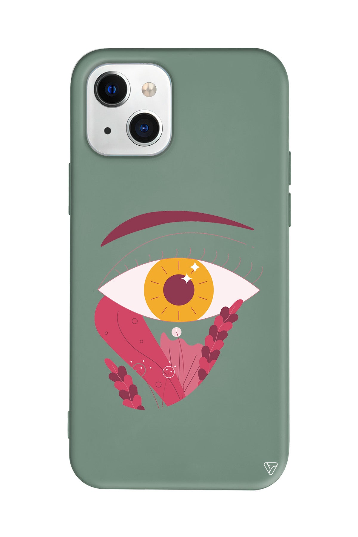 Sarı Göz Lansman Model İçi Kadife Silikon Telefon Kılıfı