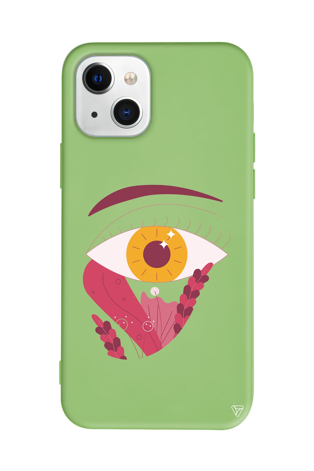 Sarı Göz Lansman Model İçi Kadife Silikon Telefon Kılıfı