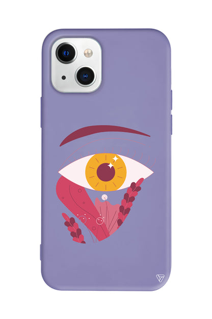 Sarı Göz Lansman Model İçi Kadife Silikon Telefon Kılıfı