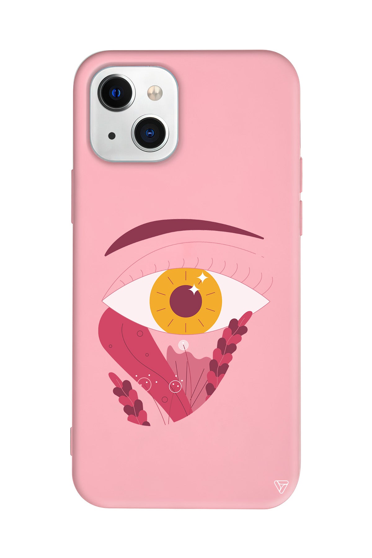 Sarı Göz Lansman Model İçi Kadife Silikon Telefon Kılıfı