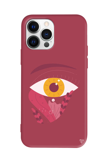 Sarı Göz Lansman Model İçi Kadife Silikon Telefon Kılıfı