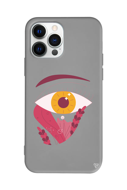 Sarı Göz Lansman Model İçi Kadife Silikon Telefon Kılıfı