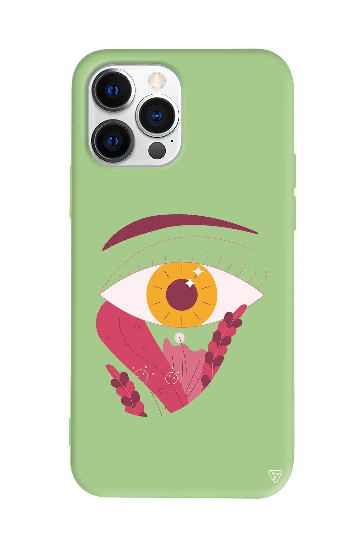 Sarı Göz Lansman Model İçi Kadife Silikon Telefon Kılıfı