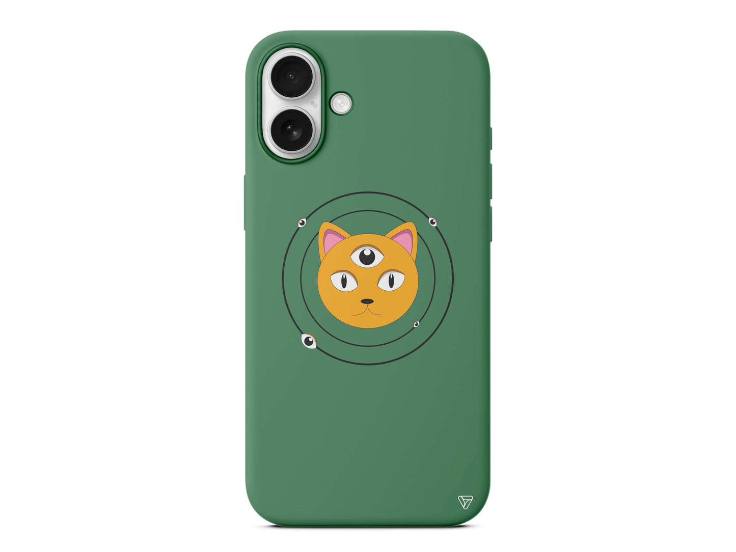 Üç Gözlü Kedi Lansman Model İçi Kadife Silikon Telefon Kılıfı