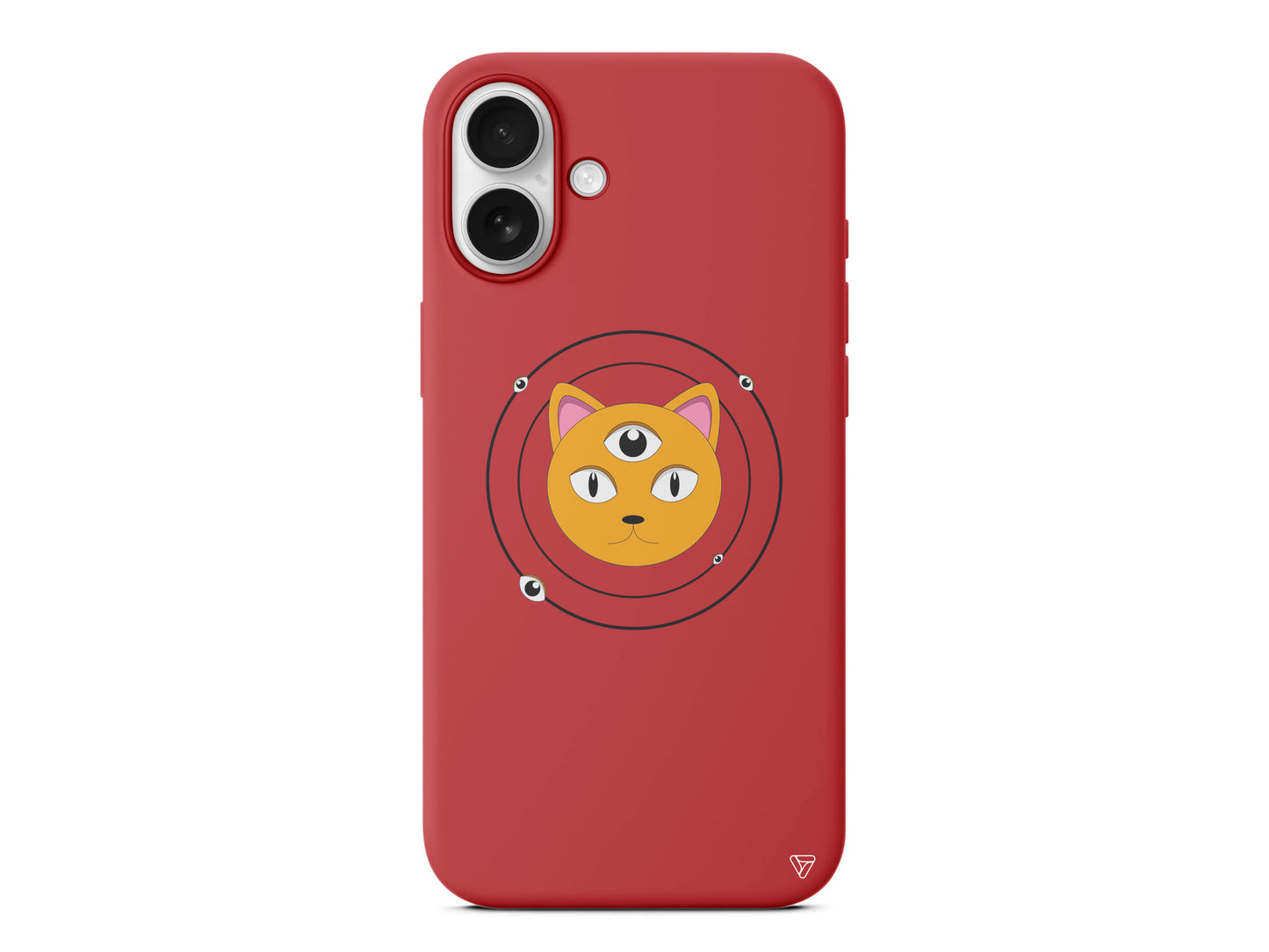 Üç Gözlü Kedi Lansman Model İçi Kadife Silikon Telefon Kılıfı – Plus Serisine Özel