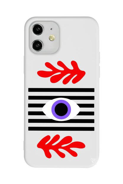 Mor Göz Lansman Model İçi Kadife Silikon Telefon Kılıfı