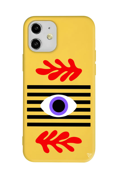 Mor Göz Lansman Model İçi Kadife Silikon Telefon Kılıfı