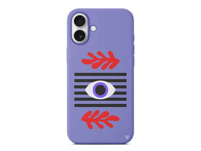 Mor Göz Lansman Model İçi Kadife Silikon Telefon Kılıfı