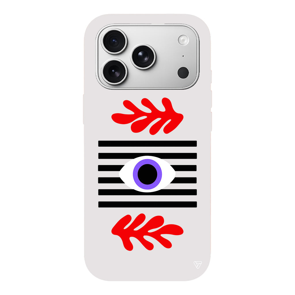 Mor Göz Lansman Model İçi Kadife Silikon Telefon Kılıfı