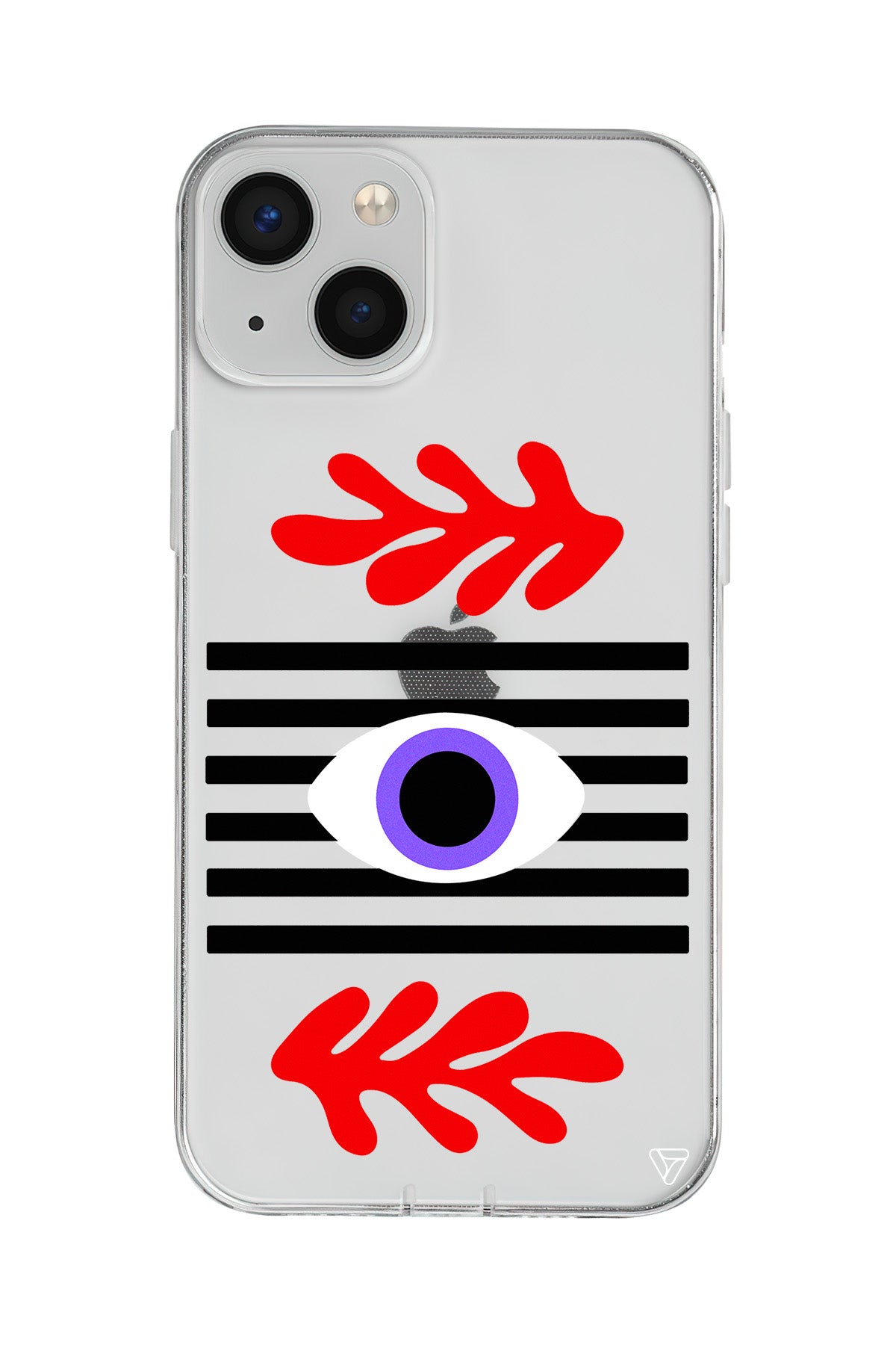 Mor Göz Lansman Model İçi Kadife Silikon Telefon Kılıfı