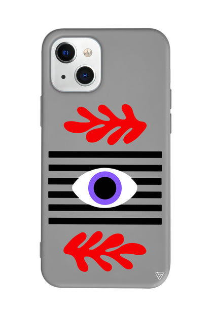 Mor Göz Lansman Model İçi Kadife Silikon Telefon Kılıfı